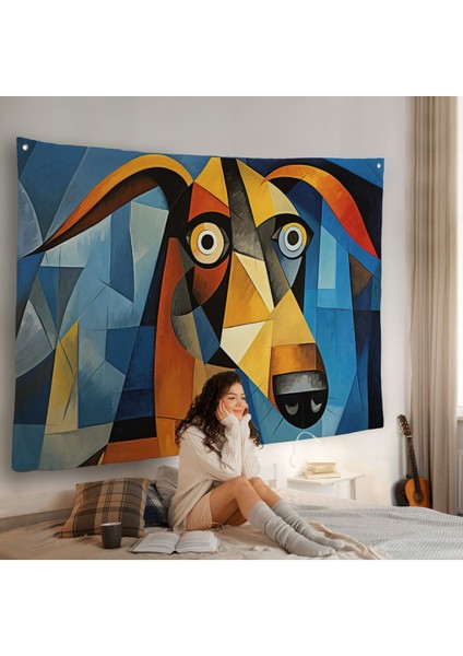 Pablo Picasso Tarzında Soyut Köpek Duvar ÖRTÜSÜ-7212 fiyatları