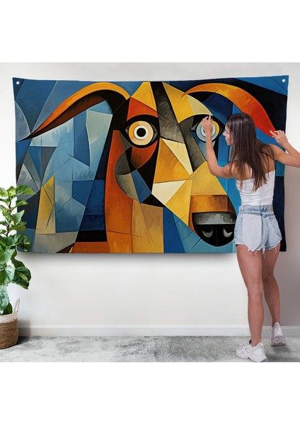 Pablo Picasso Tarzında Soyut Köpek Duvar ÖRTÜSÜ-7212 modelleri