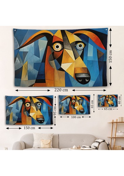 Pablo Picasso Tarzında Soyut Köpek Duvar ÖRTÜSÜ-7212 fırsatları
