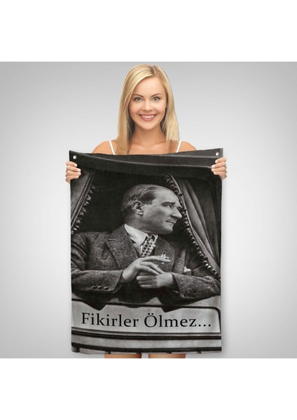 Atatürk'ün Doğu Ekspresinde Fotoğrafı Duvar Örtüsü - HALISI-6222 fiyatları