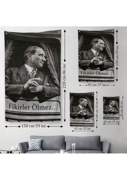 Atatürk'ün Doğu Ekspresinde Fotoğrafı Duvar Örtüsü - HALISI-6222 modelleri