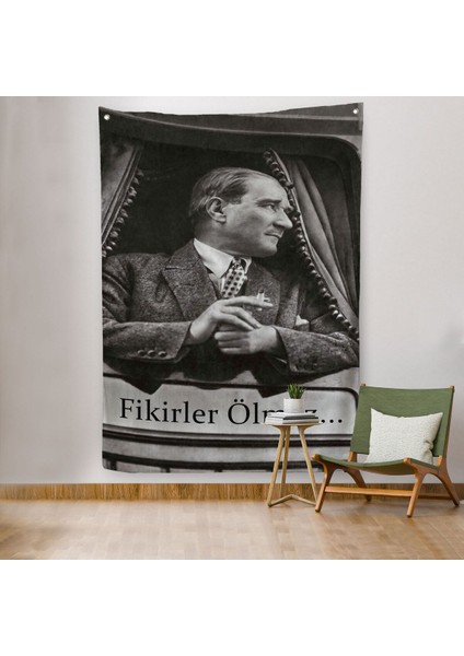 Atatürk'ün Doğu Ekspresinde Fotoğrafı Duvar Örtüsü - HALISI-6222