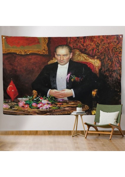 Keskin Bakışlı Atatürk Duvar ÖRTÜSÜ-HALISI-6553