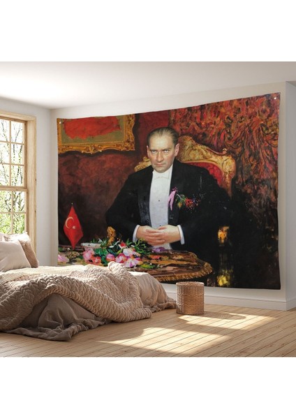Keskin Bakışlı Atatürk Duvar ÖRTÜSÜ-HALISI-6553