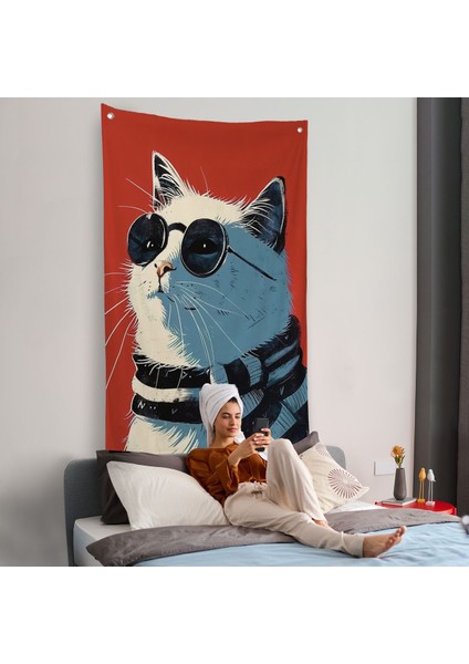 Cool Kedi Duvar ÖRTÜSÜ-7643 fiyatları