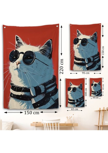 Cool Kedi Duvar ÖRTÜSÜ-7643 fırsatları