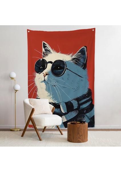 Cool Kedi Duvar ÖRTÜSÜ-7643