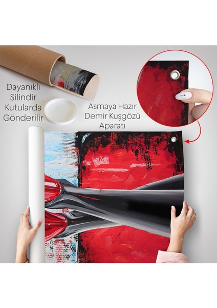 Kırmızı Ayakkabı Kadın Duvar ÖRTÜSÜ-7868 indirimleri