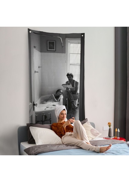 Küvetteki Kadına Kitap Okuyan Adam Duvar ÖRTÜSÜ-7815 fiyatları