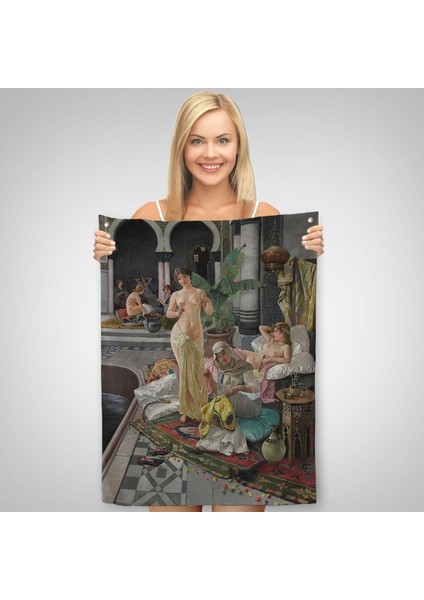 Osmanlı Kadınlar Hamamı Duvar Örtüsü-Halısı - HALISI-6054 fiyatları