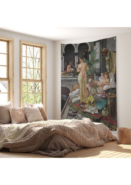 Osmanlı Kadınlar Hamamı Duvar Örtüsü-Halısı - HALISI-6054