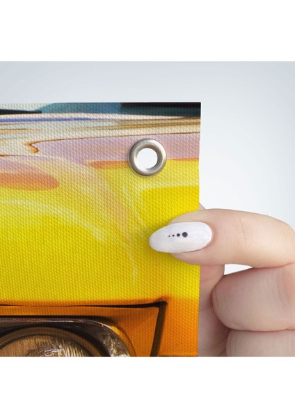 Sarı Klasik Araba Duvar ÖRTÜSÜ-HALISI-6612 fırsatları