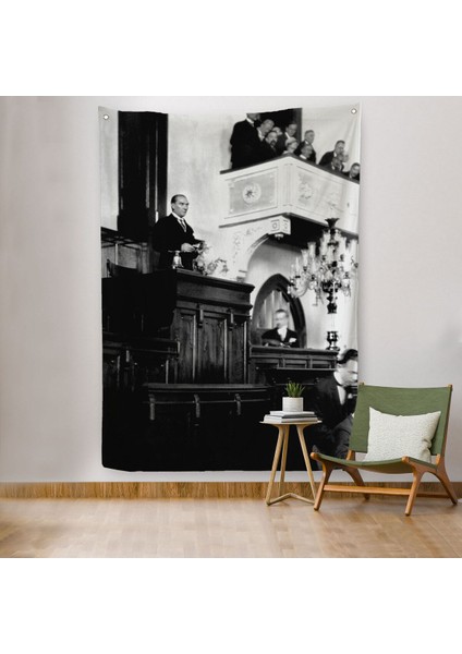 Atatürk 29 Ekim Meclis Konuşması Duvar ÖRTÜSÜ-HALISI-6467