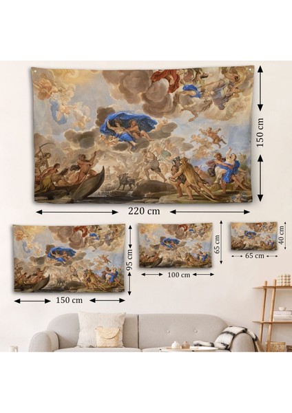 Floransa, Italya Palazzo Medici'nin Tavan Panoramik Görünüm Duvar ÖRTÜSÜ-7239 fırsatları