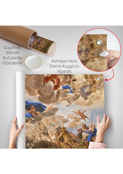 Floransa, Italya Palazzo Medici'nin Tavan Panoramik Görünüm Duvar ÖRTÜSÜ-7239 indirimleri