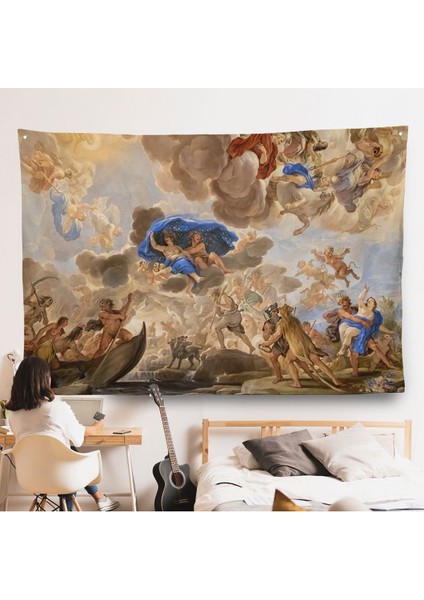 Floransa, Italya Palazzo Medici'nin Tavan Panoramik Görünüm Duvar ÖRTÜSÜ-7239
