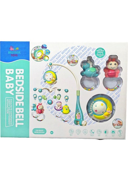 Dev Boy Dönence Tavana Ay ve Yıldız Yansıtan Pilli Işıklı Müzikli Uzaktan Kumandalı Beşik Bebek fiyatları