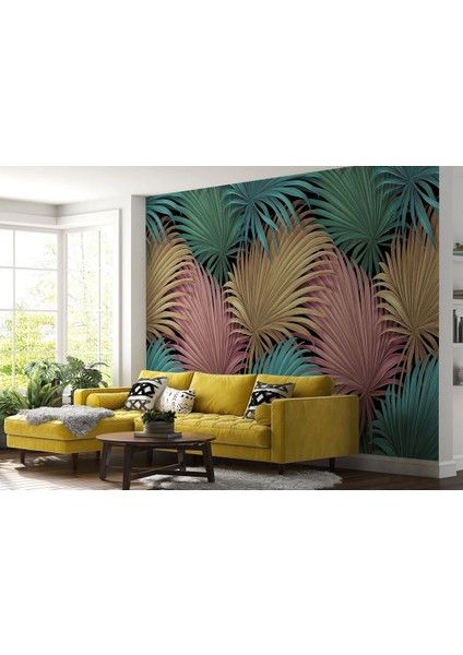 Alndrs Collection V2 Tropikal Renkli Yaprak Desenli Duvar KAĞIDI-5636 fiyatları