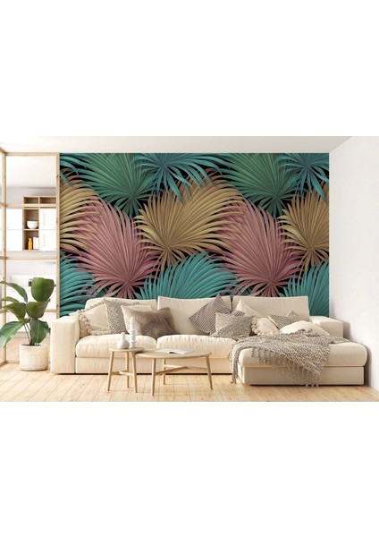 Alndrs Collection V2 Tropikal Renkli Yaprak Desenli Duvar KAĞIDI-5636 fırsatları