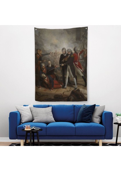 San Nicolas'ın St Vincent'ta Teslim Olması Reprodüksiyon Duvar Örtüsü - HALISI-6277