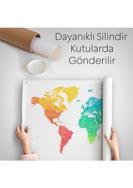 Dünya Haritası Dekoratif Kanvas Duvar Örtüsü-Halısı 1108 indirimleri