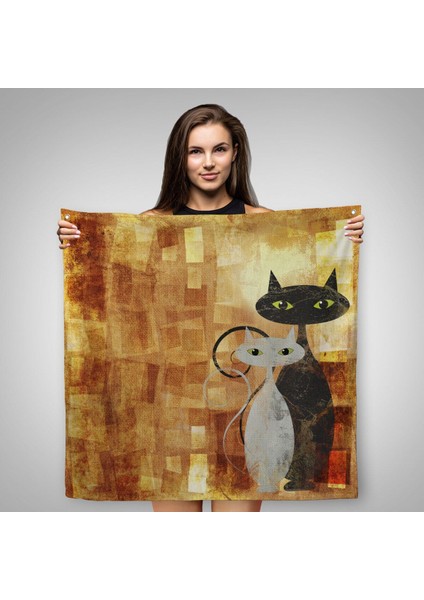 Soyut Kediler Kanvas Duvar ÖRTÜSÜ-HALISI-5886 fiyatları