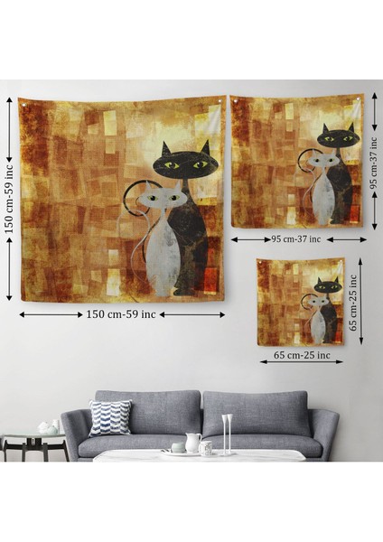 Soyut Kediler Kanvas Duvar ÖRTÜSÜ-HALISI-5886 modelleri
