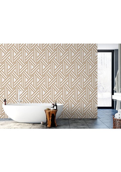 Db Pastel Renkli Geometrik Desenli Duvar KAĞIDI-5785 fırsatları