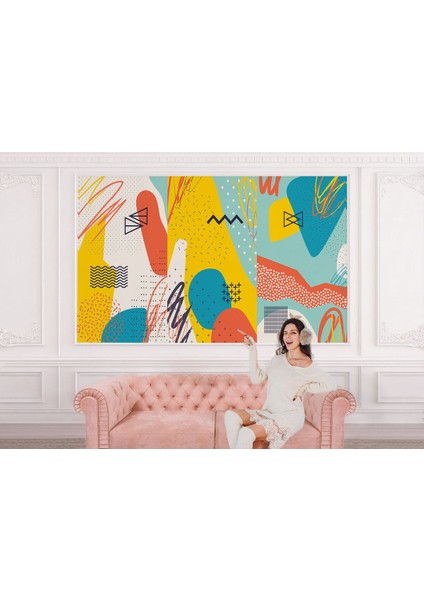 Hg Modern Soyut Görünümlü Dekoratif Duvar KAĞIDI-3577 modelleri