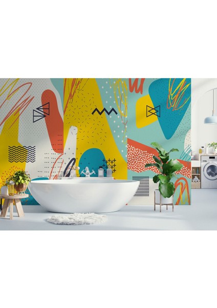 Hg Modern Soyut Görünümlü Dekoratif Duvar KAĞIDI-3577 fırsatları