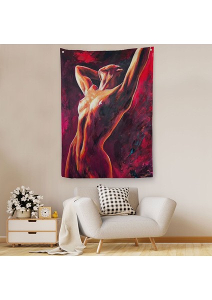 Dans Eden Kadın Dekoratif Duvar ÖRTÜSÜ-HALISI-6399