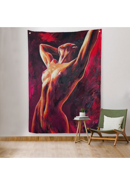 Dans Eden Kadın Dekoratif Duvar ÖRTÜSÜ-HALISI-6399