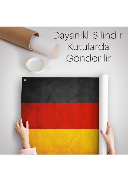 Almanya Bayrağı Rustik Yıpranmış Duvar Örtüsü-Halısı, Ev ve Ofis DEKORU-5386 indirimleri