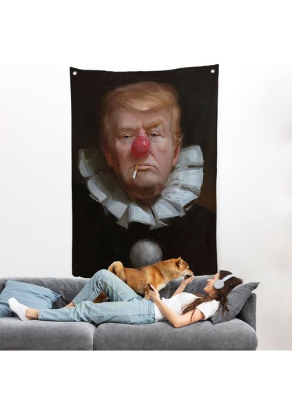 Palyaço Donald Trump Duvar ÖRTÜSÜ-7849