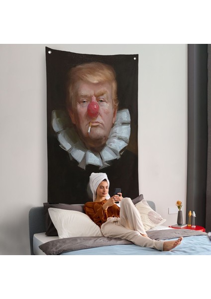 Palyaço Donald Trump Duvar ÖRTÜSÜ-7849 fiyatları