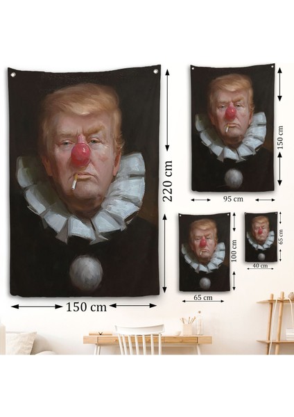 Palyaço Donald Trump Duvar ÖRTÜSÜ-7849 fırsatları