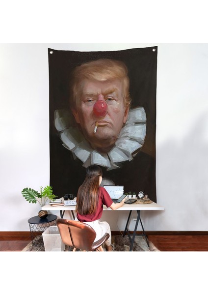 Palyaço Donald Trump Duvar ÖRTÜSÜ-7849