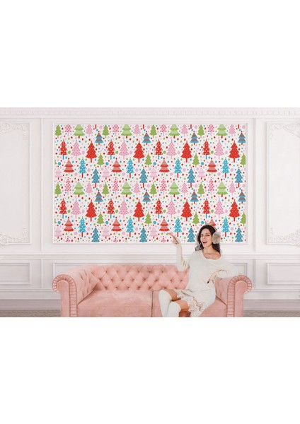 Hg Renkli Ağaçlar Desenli Duvar KAĞIDI-5719 modelleri