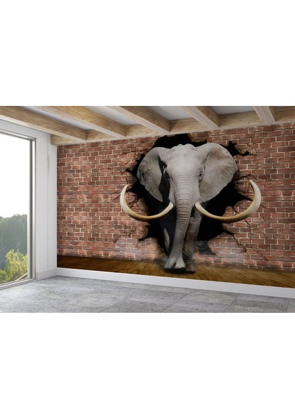 Yb Duvardan Çıkan Fil Duvar KAĞIDI-5609 fiyatları