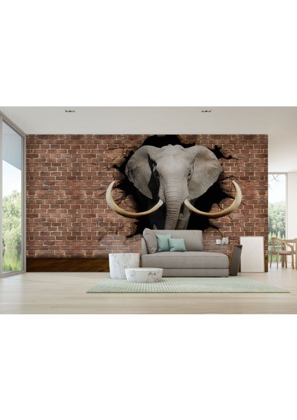Yb Duvardan Çıkan Fil Duvar KAĞIDI-5609 fırsatları