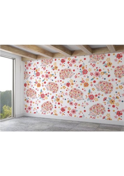 Sevimli Kirpi Desenli Duvar KAĞIDI-5720 fiyatları