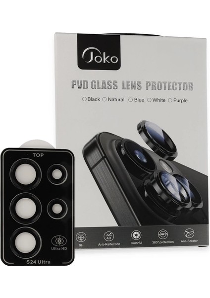 Samsung Galaxy S23 Ultra Pvd Metal Kamera Lens - Siyah Nrmsa