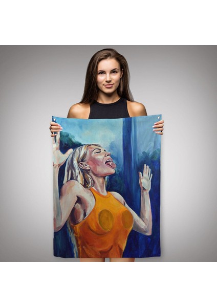 Camı Yalayan Kadın Duvar Örtüsü - HALISI-5130 fiyatları