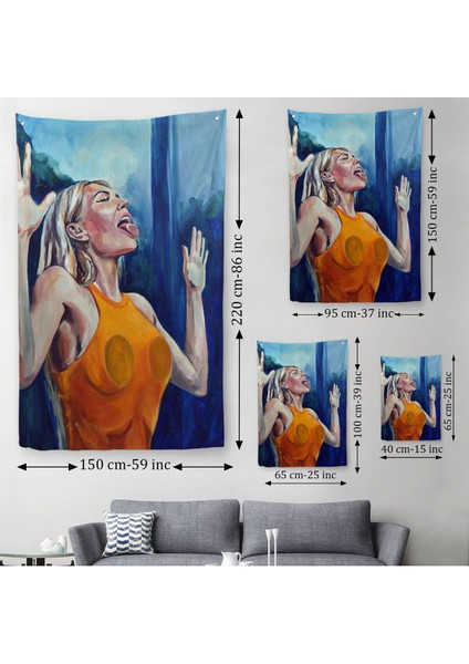 Camı Yalayan Kadın Duvar Örtüsü - HALISI-5130 modelleri