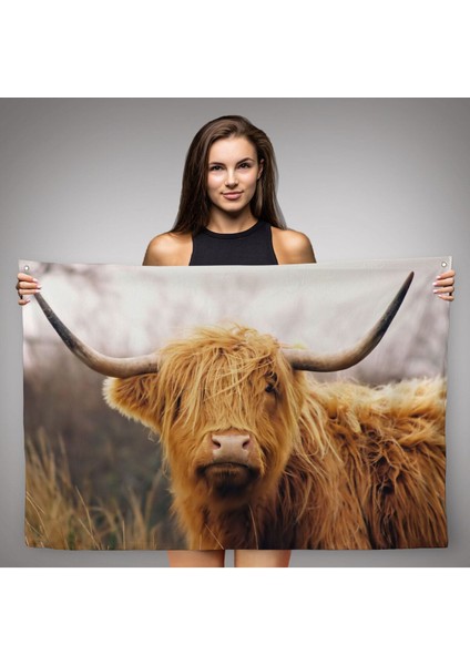 Amerikan Yayla Ineği Kanvas Duvar ÖRTÜSÜ-HALISI-5156 fiyatları