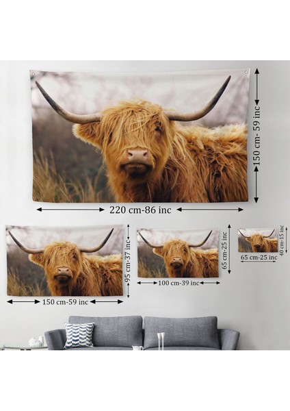 Amerikan Yayla Ineği Kanvas Duvar ÖRTÜSÜ-HALISI-5156 modelleri