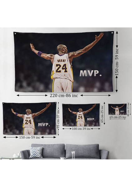 Kobe Bryant Los Angeles Lakers Kanvas Duvar Örtüsü-Halısı / Black MAMBA-5152 modelleri