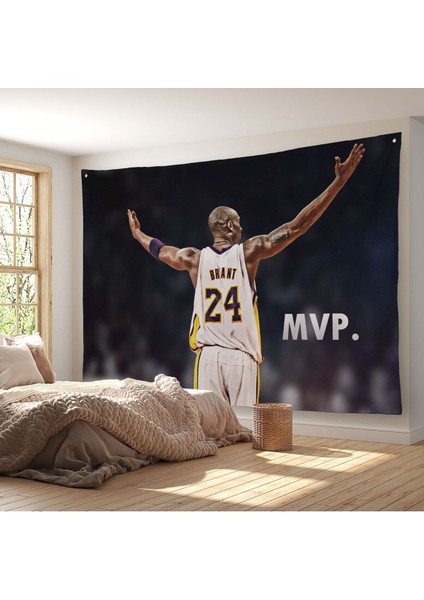 Kobe Bryant Los Angeles Lakers Kanvas Duvar Örtüsü-Halısı / Black MAMBA-5152