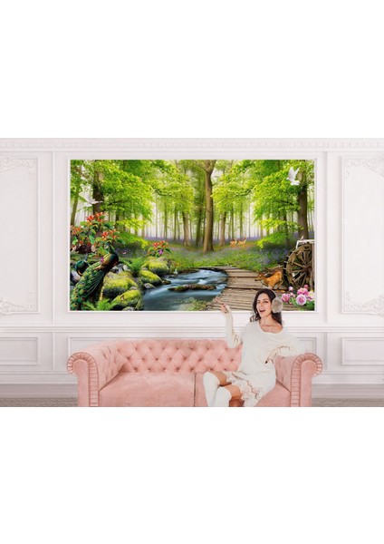 Ormandaki Hayvanlar Dekoratif duvar KAĞIDI-3713