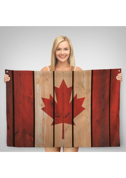 Ahşap Kanada Bayrağı Rustik Kanvas Duvar Örtüsü Halısı Kanada Bayrağı Vintage Ev Ofis Dekoru 5404 fiyatları